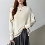 ゆったりロングニット サイドスリット オフィスカジュアル | COCOMOMO | 詳細画像12