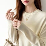 ゆったりロングニット サイドスリット オフィスカジュアル | COCOMOMO | 詳細画像13