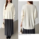 ゆったりロングニット サイドスリット オフィスカジュアル | COCOMOMO | 詳細画像14