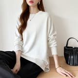 ゆったりロングニット サイドスリット オフィスカジュアル | COCOMOMO | 詳細画像24