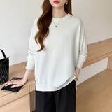 ゆったりロングニット サイドスリット オフィスカジュアル | COCOMOMO | 詳細画像25