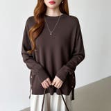 ゆったりロングニット サイドスリット オフィスカジュアル | COCOMOMO | 詳細画像26