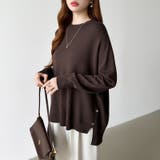 ゆったりロングニット サイドスリット オフィスカジュアル | COCOMOMO | 詳細画像27