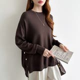 ゆったりロングニット サイドスリット オフィスカジュアル | COCOMOMO | 詳細画像28