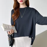 ゆったりロングニット サイドスリット オフィスカジュアル | COCOMOMO | 詳細画像40