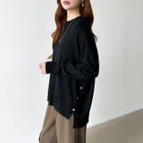 ゆったりロングニット サイドスリット オフィスカジュアル | COCOMOMO | 詳細画像46