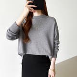 ゆったりロングニット サイドスリット オフィスカジュアル | COCOMOMO | 詳細画像7