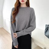 ゆったりロングニット サイドスリット オフィスカジュアル | COCOMOMO | 詳細画像9