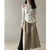 ツイストオフショルダートップス ワンショルダーニット オフショルダー | COCOMOMO | 詳細画像3 