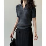 ケーブルニット ポロニット サマーニット | COCOMOMO | 詳細画像16 