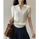 ケーブルニット ポロニット サマーニット | COCOMOMO | 詳細画像3 