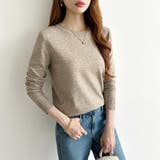 クルーネックニット 長袖ニット ニット | COCOMOMO | 詳細画像12