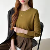 クルーネックニット 長袖ニット ニット | COCOMOMO | 詳細画像20