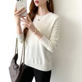 クルーネックニット 長袖ニット ニット | COCOMOMO | 詳細画像26