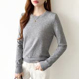 クルーネックニット 長袖ニット ニット | COCOMOMO | 詳細画像41