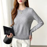 クルーネックニット 長袖ニット ニット | COCOMOMO | 詳細画像42