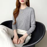 クルーネックニット 長袖ニット ニット | COCOMOMO | 詳細画像47