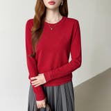 クルーネックニット 長袖ニット ニット | COCOMOMO | 詳細画像48