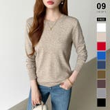 ライトブラウン | クルーネックニット 長袖ニット ニット | COCOMOMO