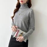 9色展開カラーニット タートルネック ニット | COCOMOMO | 詳細画像14
