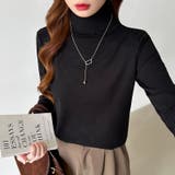 9色展開カラーニット タートルネック ニット | COCOMOMO | 詳細画像43