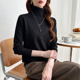 9色展開カラーニット タートルネック ニット | COCOMOMO | 詳細画像48