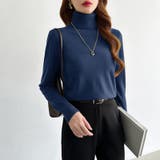 9色展開カラーニット タートルネック ニット | COCOMOMO | 詳細画像52