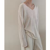 大人のゆるカジルーズニット シアーニット Vネック | COCOMOMO | 詳細画像9