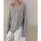 大人のゆるカジルーズニット シアーニット Vネック | COCOMOMO | 詳細画像14