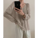 大人のゆるカジルーズニット シアーニット Vネック | COCOMOMO | 詳細画像16