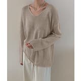 大人のゆるカジルーズニット シアーニット Vネック | COCOMOMO | 詳細画像17