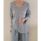 大人のゆるカジルーズニット シアーニット Vネック | COCOMOMO | 詳細画像23