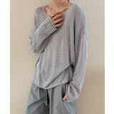 大人のゆるカジルーズニット シアーニット Vネック | COCOMOMO | 詳細画像24