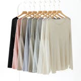 大人のゆるカジルーズニット シアーニット Vネック | COCOMOMO | 詳細画像32