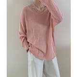 大人のゆるカジルーズニット シアーニット Vネック | COCOMOMO | 詳細画像3