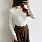 豊富な7色展開!メロウフリルクルーネックニット ニット クルーネック | COCOMOMO | 詳細画像4