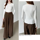 豊富な7色展開!メロウフリルクルーネックニット ニット クルーネック | COCOMOMO | 詳細画像7