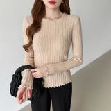 豊富な7色展開!メロウフリルクルーネックニット ニット クルーネック | COCOMOMO | 詳細画像12