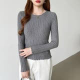 豊富な7色展開!メロウフリルクルーネックニット ニット クルーネック | COCOMOMO | 詳細画像18