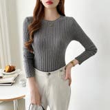 豊富な7色展開!メロウフリルクルーネックニット ニット クルーネック | COCOMOMO | 詳細画像26