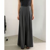 タックパンツ ワイドパンツ オフィスカジュアル | COCOMOMO | 詳細画像2 