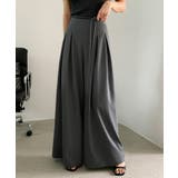 タックパンツ ワイドパンツ オフィスカジュアル | COCOMOMO | 詳細画像3 