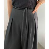タックパンツ ワイドパンツ オフィスカジュアル | COCOMOMO | 詳細画像4 