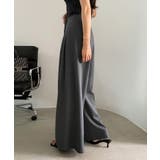 タックパンツ ワイドパンツ オフィスカジュアル | COCOMOMO | 詳細画像5 