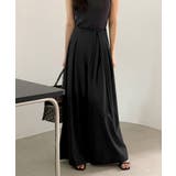 タックパンツ ワイドパンツ オフィスカジュアル | COCOMOMO | 詳細画像8 