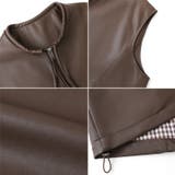 フェイクレザーベスト ベスト アウター | COCOMOMO | 詳細画像12