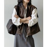 フェイクレザーベスト ベスト アウター | COCOMOMO | 詳細画像3