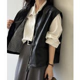 フェイクレザーベスト ベスト アウター | COCOMOMO | 詳細画像7