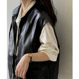 フェイクレザーベスト ベスト アウター | COCOMOMO | 詳細画像8