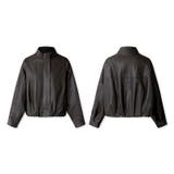 フェイクレザージャケット スタンドカラー ジャケット | COCOMOMO | 詳細画像18